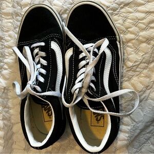 Vans youth. Size 1.5. Black and white. Like new